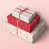 Adorable Briefe an Weihnachtsmuster Geschenkpapier Set