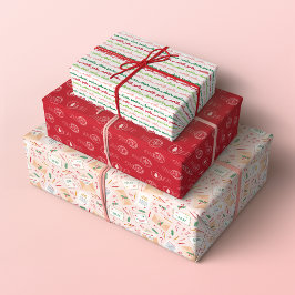 Adorable Briefe an Weihnachtsmuster Geschenkpapier Set