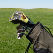 Adorable British Owl Nesting Monogram Egg Foto Golf Headcover (In SItu)