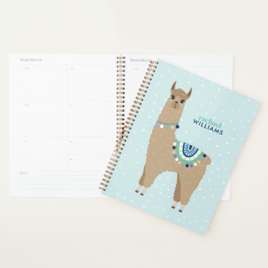 Adorable Brown Alpaca Personalisiert Planer (Anzeige)