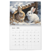 Adorable Brown and White Bunny Rabbits 2026 Kalender (Mär 2026)