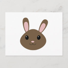 Adorable Brown Bunny Feiertagspostkarte