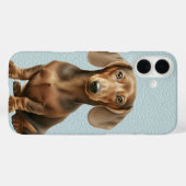 ADORABLE BROWN DACKEL PUPPY HUND Case-Mate iPhone HÜLLE (Rückseite (Horizontal))