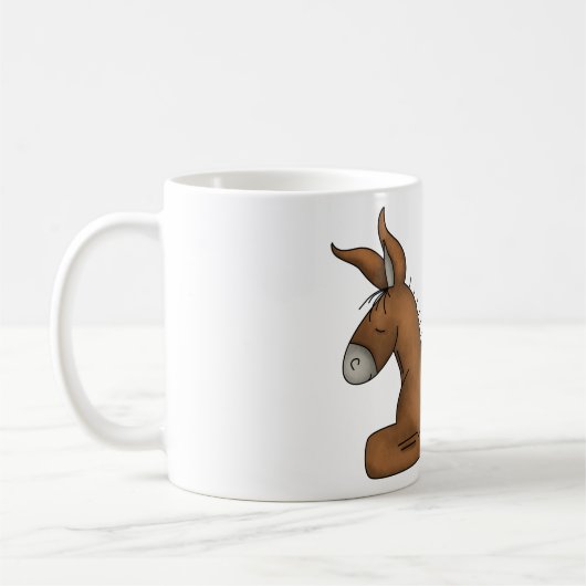 Adorable Brown Donkey-Tasse Kaffeetasse (Links)