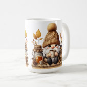 ADORABLE BROWN & GRAU FALL AUTUMN GNOMES KAFFEETASSE (VorderseiteRechts)