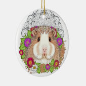 Adorable Brown Guinea Pig Keramik Ornament (Rechts)