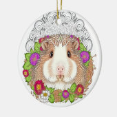 Adorable Brown Guinea Pig Keramik Ornament (Links)