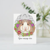 Adorable Brown Guinea Pig Postkarte (Stehend Vorderseite)