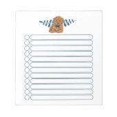 Adorable Brown Poodle Dog List Notizblock (Vorderseite)
