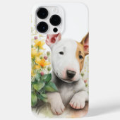 ADORABLE BROWN & WHITE BULL TERRIER PUPPY Case-Mate iPhone HÜLLE (Rückseite)