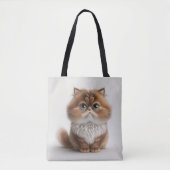 ADORABLE BROWN WHITE CARTOON FANTASY CAT TASCHE (Vorderseite)