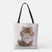 ADORABLE BROWN WHITE CARTOON FANTASY CAT TASCHE (Rückseite)