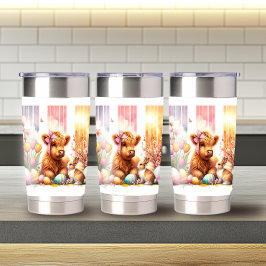 Adorable Brushstroke Osterhochland Kuh 20oz Thermobecher