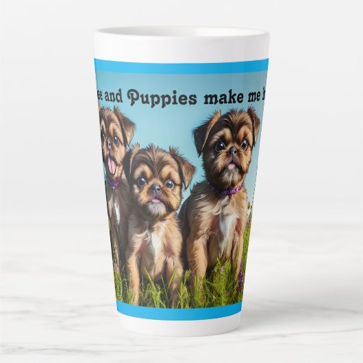 Adorable Brussels Griffon Welppies Milchtasse (Vorderseite)