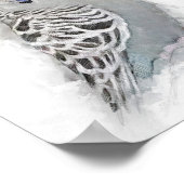 Adorable Budgie Tragen einer Blume Kronportrait Poster (Ecke)