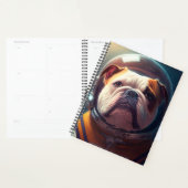 Adorable Bulldog Astronautin Planer (Anzeige)