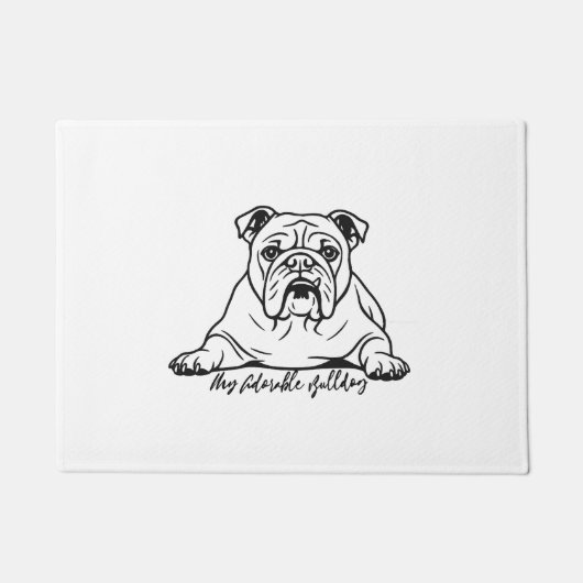 Adorable Bulldog Fußmatte (Vorderseite)