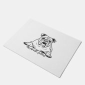Adorable Bulldog Fußmatte (Schrägansicht)