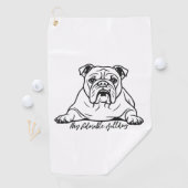 Adorable Bulldog Golfhandtuch (Insitu)