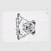 Adorable Bulldog Golfhandtuch (Horizontal)