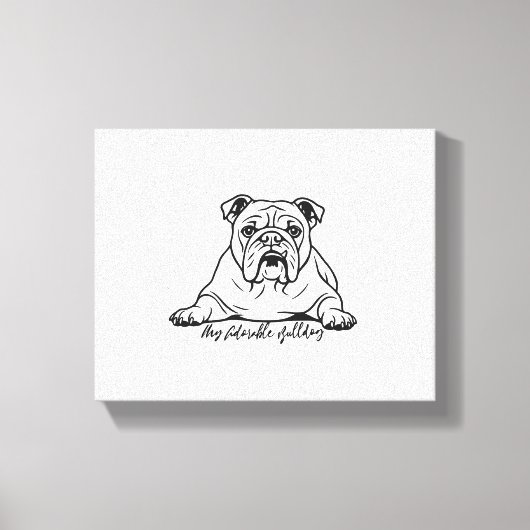 Adorable Bulldog Leinwanddruck (Vorderseite)
