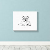 Adorable Bulldog Leinwanddruck (Insitu (Holzboden))