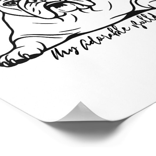 Adorable Bulldog Poster (Ecke)