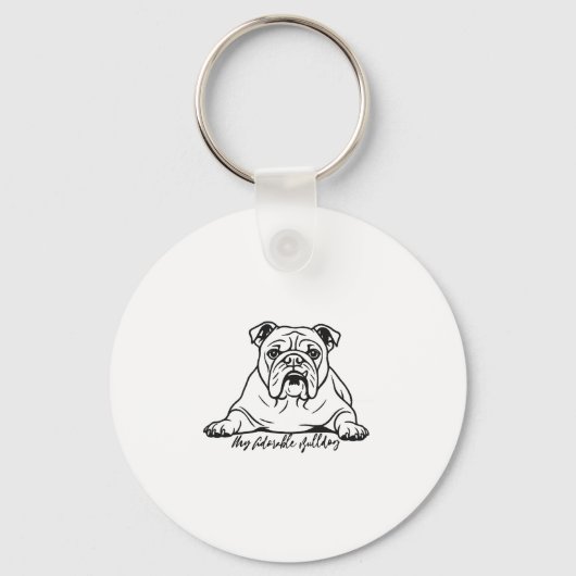 Adorable Bulldog Schlüsselanhänger (Vorderseite)