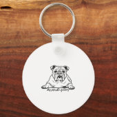 Adorable Bulldog Schlüsselanhänger (Vorderseite)