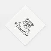 Adorable Bulldog Serviette (Ecke)