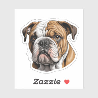 Adorable Bulldogsticker - Niedliches Hundeschenkge Aufkleber