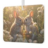 Adorable Bunnies im Frühlingswiese-Design Autolufterfrischer (Links)