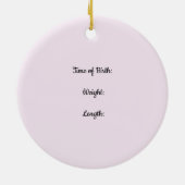 Adorable Bunny Baby's First Christmas Keramik Ornament (Hinten)