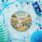 Adorable Bunny & Chicks Ostern. Baby Bunny Oaster, Pappteller (Party)