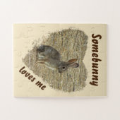 Adorable Bunny Foto Animal Pub Grosses Herz Puzzle (Horizontal)