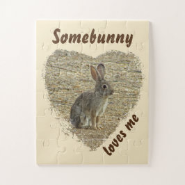 Adorable Bunny Foto Animal Pub Grosses Herz Puzzle