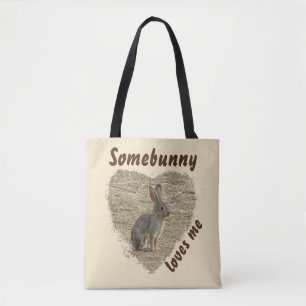 Adorable Bunny Foto Animal Pub Grosses Herz Tasche
