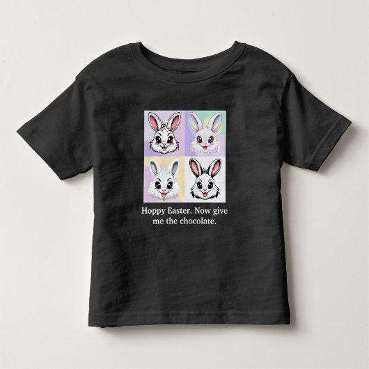 Adorable Bunny Heads Ostergeschenk für Schokolade  Kleinkind T-shirt (Vorderseite)