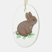 Adorable Bunny in Clover Keramik Ornament (Links)