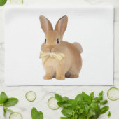 Adorable Bunny Kitchen Towel Geschirrtuch (Gefaltet)