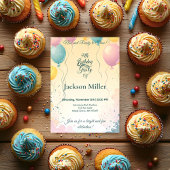 Adorable Bunny mit Ballon individuell anpassbar Ge Einladung