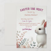 Adorable Bunny Oaster Egg Einladung (Vorne/Hinten)