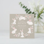 Adorable Bunny Party Osterfest Einladung (Stehend Vorderseite)