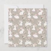 Adorable Bunny Party Osterfest Einladung (Rückseite)