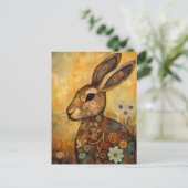 Adorable Bunny Postcard Postkarte (Stehend Vorderseite)