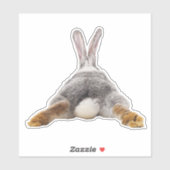 Adorable Bunny Rabbit Hintern Schwanz Aufkleber (Blatt)