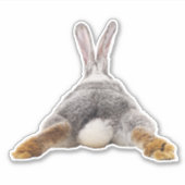 Adorable Bunny Rabbit Hintern Schwanz Aufkleber (Vorderseite)