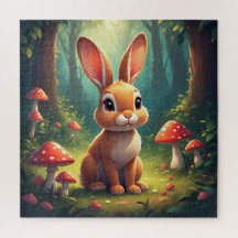 Adorable Bunny Rabbit in Enchanted Forest