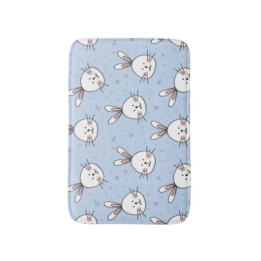 Adorable Bunny Rabbit Muster Badematte (Vorderseite Vertikal)