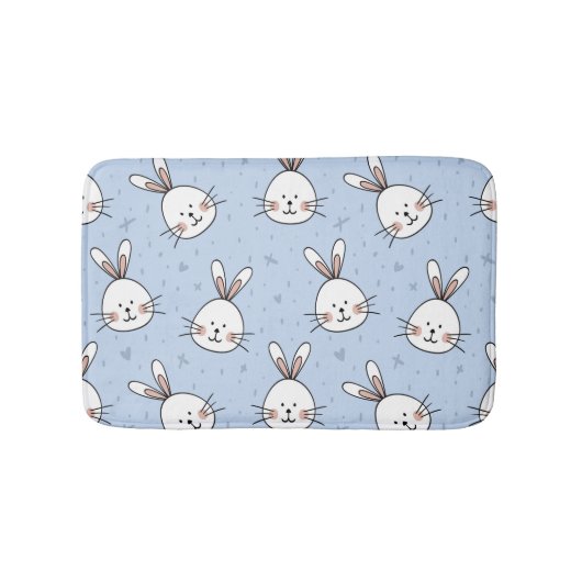 Adorable Bunny Rabbit Muster Badematte (Vorderseite)